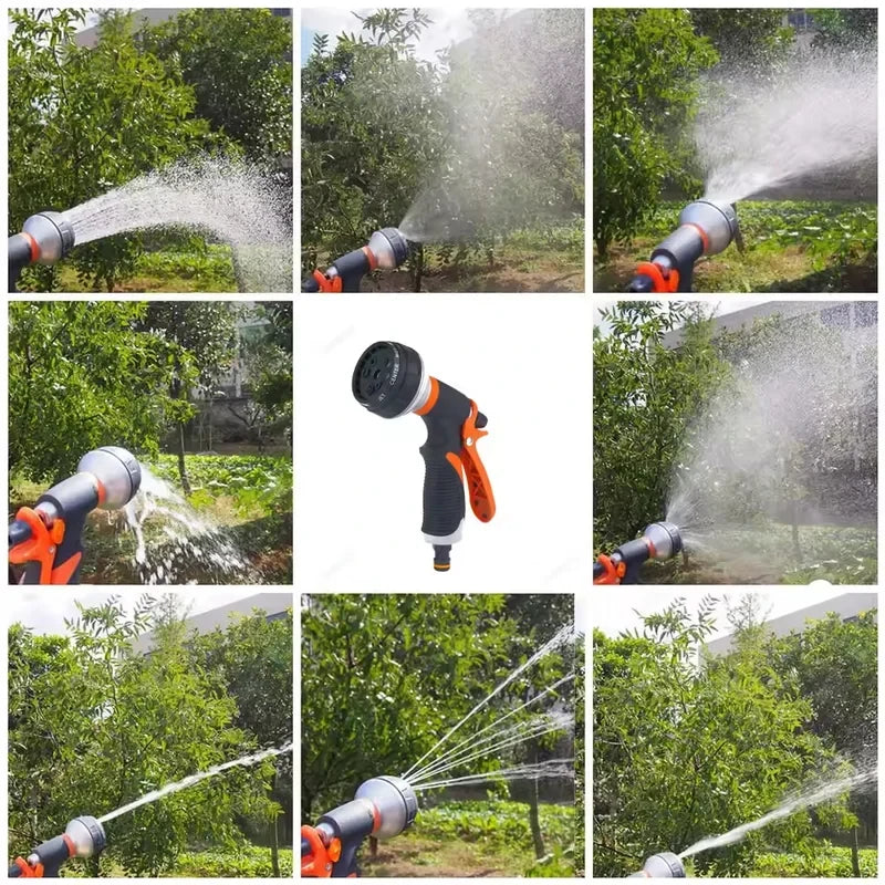 8-Pattern Garden Hose Spray Gun Nozzle | High-Pressure Garden Hose Nozzle QXL