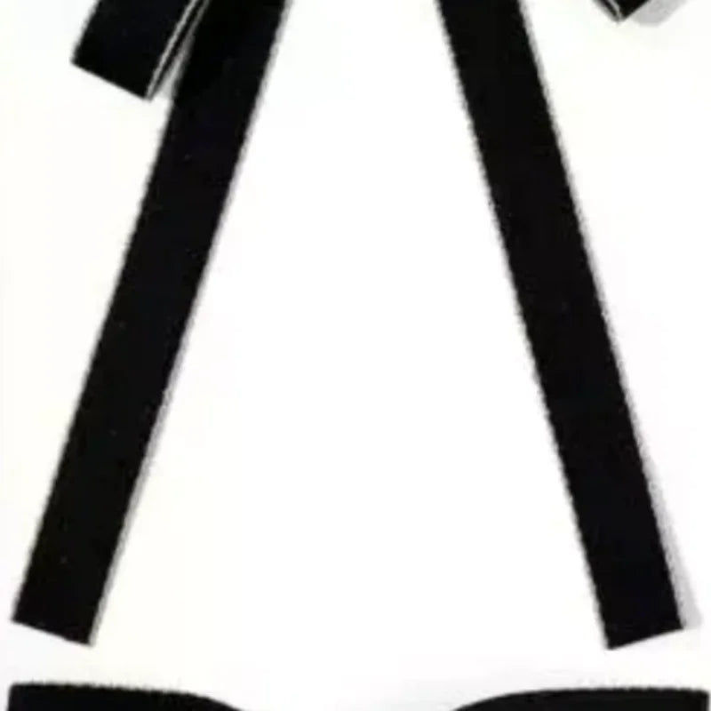 Black Bow Brooch Pin – Women's Collar & Necktie Accessory Bow Brooch Pin QXL