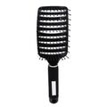 Anti-Static Curved Vent Hair Comb | Wide Tine Detangler Hair Detangling Comb QXL Black