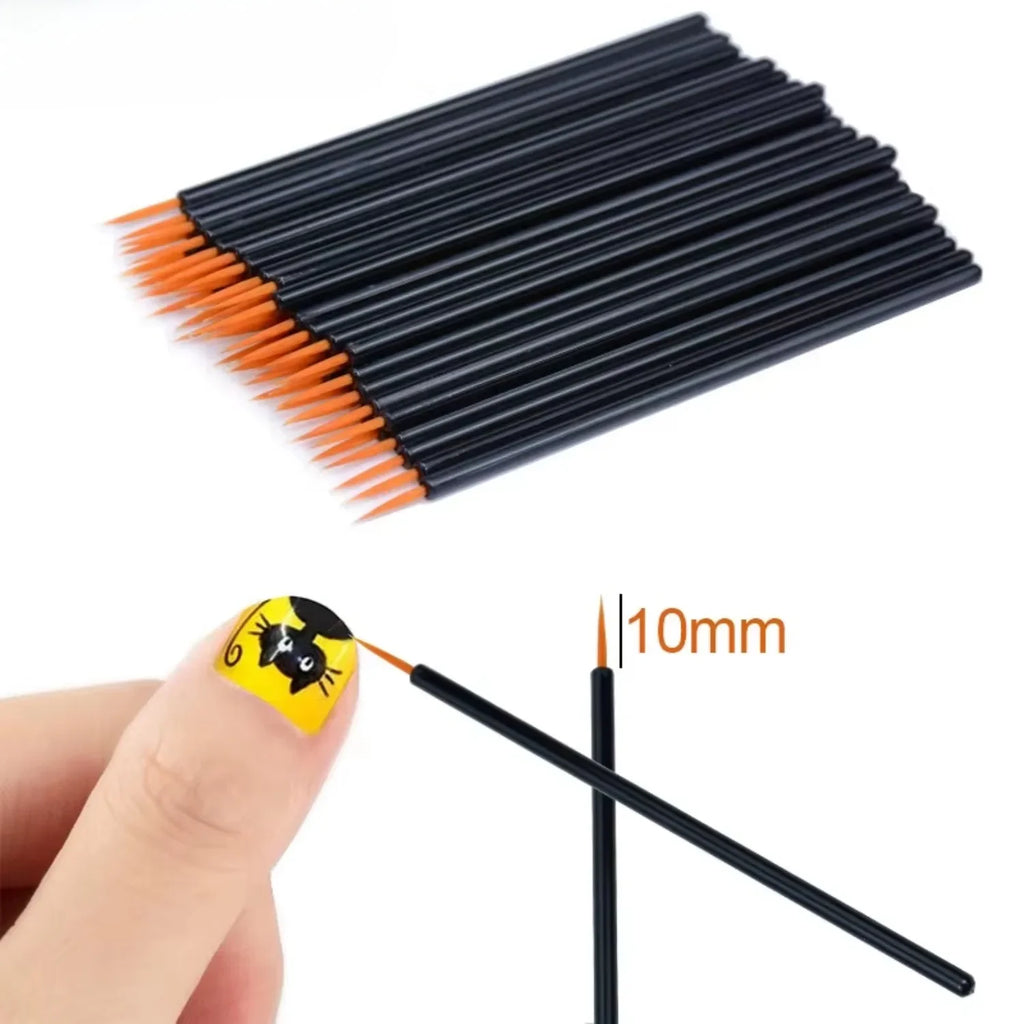 50-Pack Gel Liner & Nail Art Brushes | Eyeliner Painting Pens Nail Art Brush Set QXL