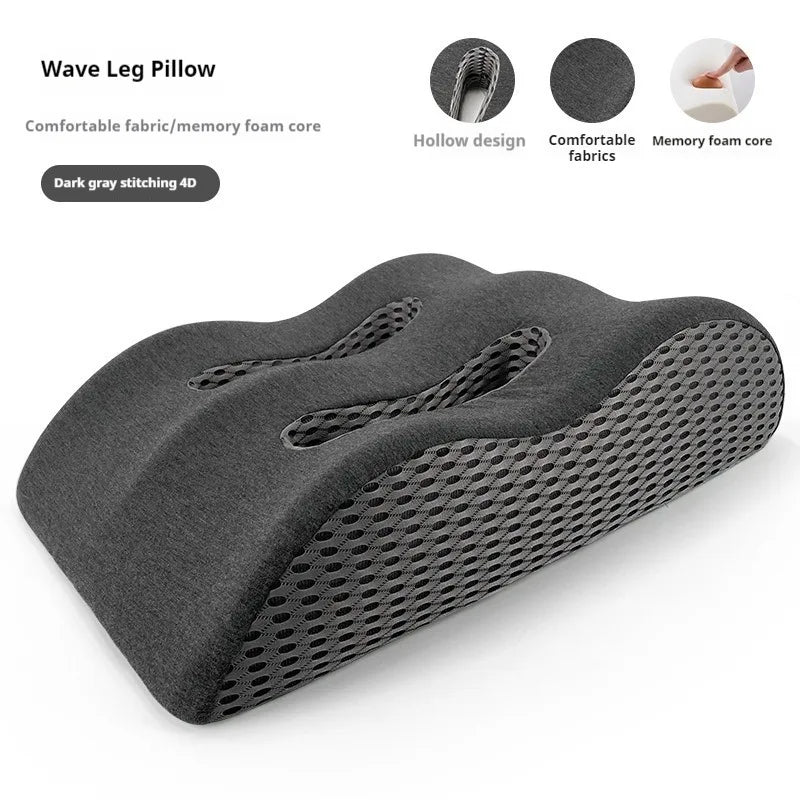 Memory Foam Leg Elevation Pillow | Foot & Body Support Cushion Leg Elevation Pillow QXL Dark gray mesh 54x43x15cm