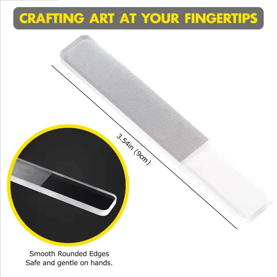 Glass Nano Nail Buffer & Crystal Shiner | 1–8 Pcs Nail File Set Glass Nail File QXL