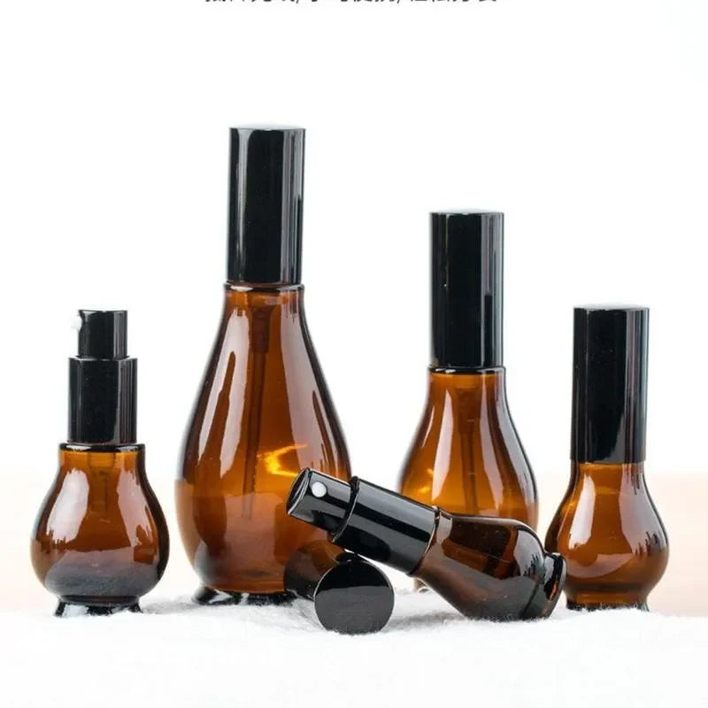 Amber Glass Refillable Spray Bottle – Perfume & Oil Atomizer Glass Spray Bottle QXL