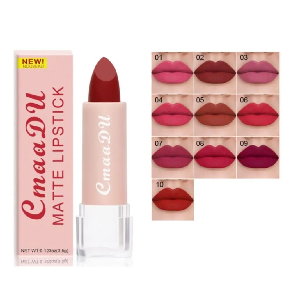 Long-Lasting Matte Velvet Lipstick | Waterproof Non-Stick Matte Lipstick QXL