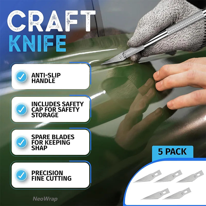 8Pcs Complete Car Window Tinting Tool Set Vinyl Scraper Cutter Squeegee for Auto Film Decals Wallpaper Installation Tools QXL