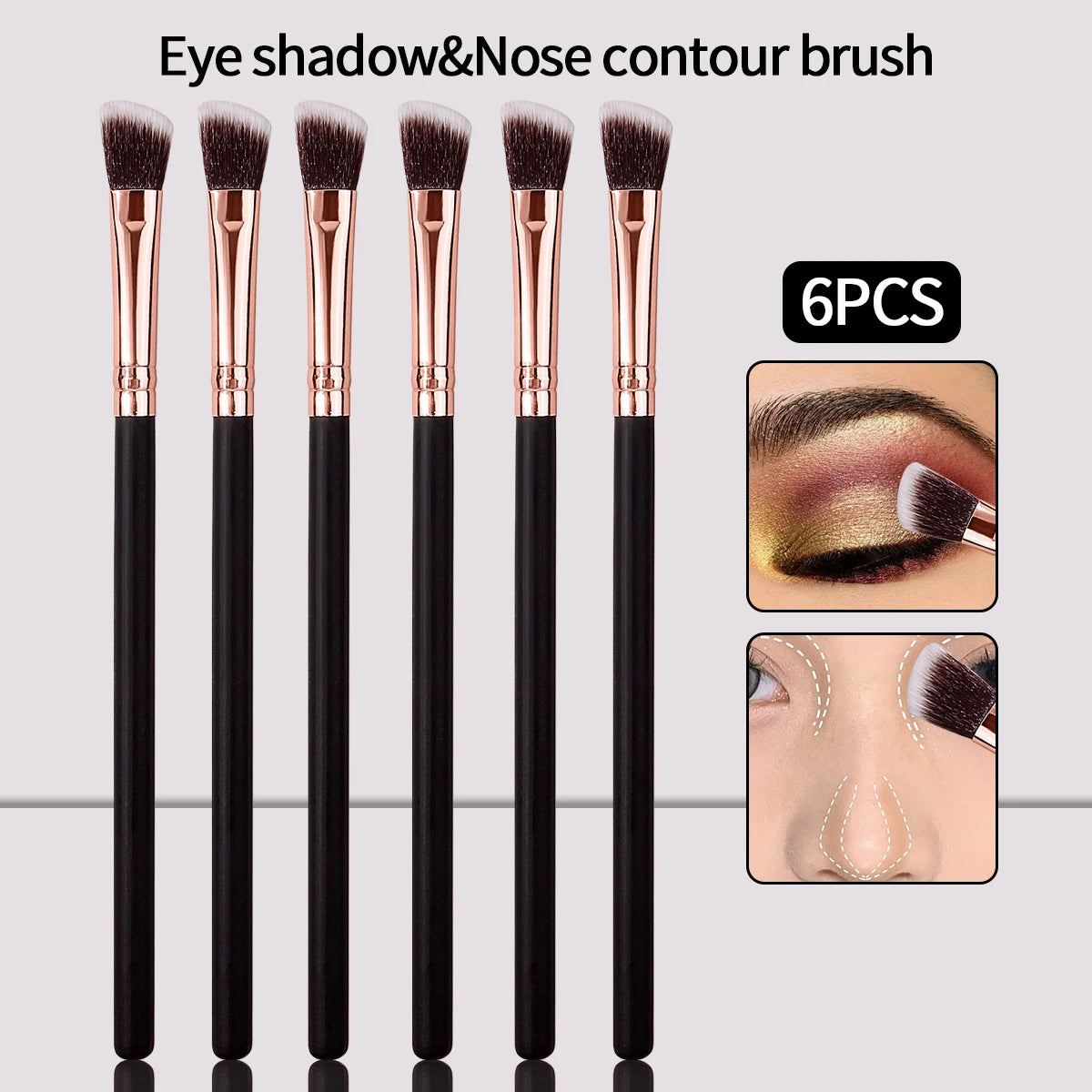 KOSSHOW 6-Pc Eye Makeup Brush Set | Shadow & Blending Eye Makeup Brush Set QXL 6pcs