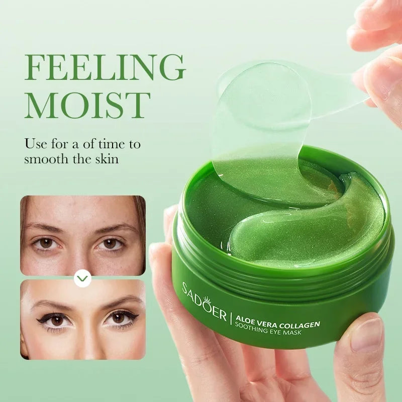 SADOER Aloe Collagen Eye Masks – 30 Pairs | Hydrating Patches Under Eye Mask QXL