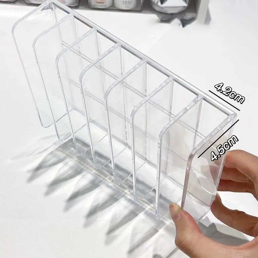 7-Section Clear Acrylic Makeup Organizer & Display Stand Makeup Organizer Stand QXL