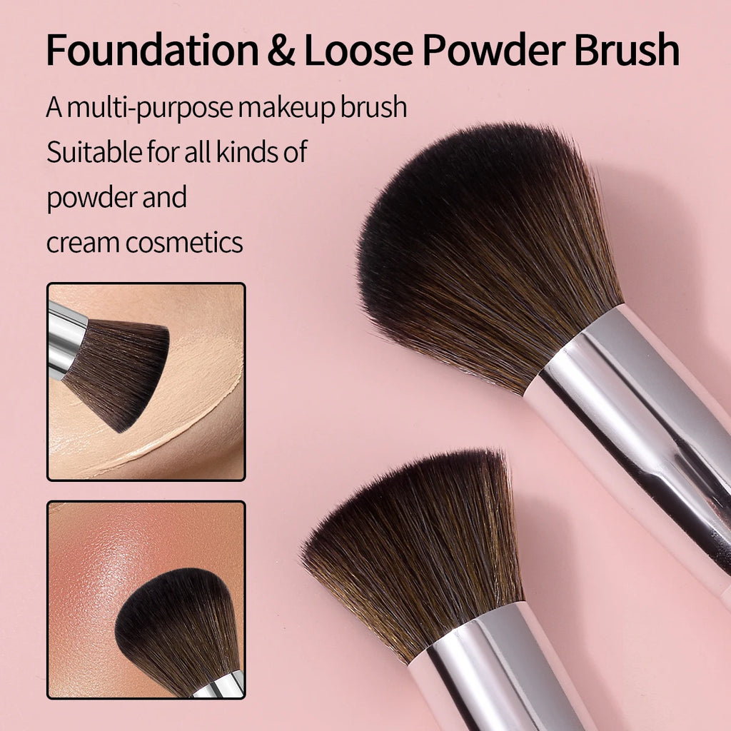 KOSSHOW Dual-Ended Makeup Brush | Foundation & Powder Dual-Ended Makeup Brush QXL