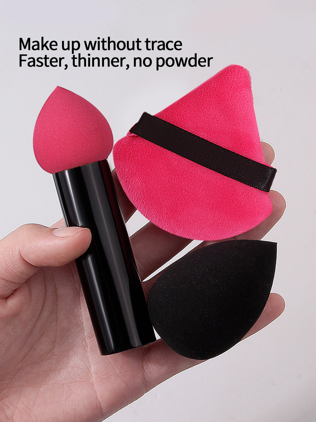3-Piece Sponge Makeup Brush Set | Concealer, Smudge & Puff Makeup Brush Set QXL