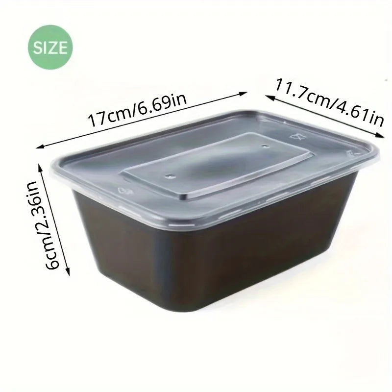 BPA-Free Black Stackable Leakproof Bento Boxes with Lids Food Storage Containers QXL