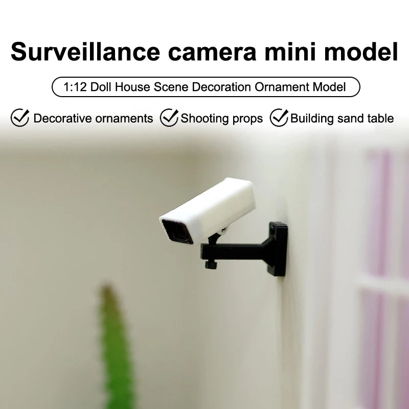 1:12 Dollhouse Mini Surveillance Camera Model | Resin Decor Dollhouse Miniature QXL