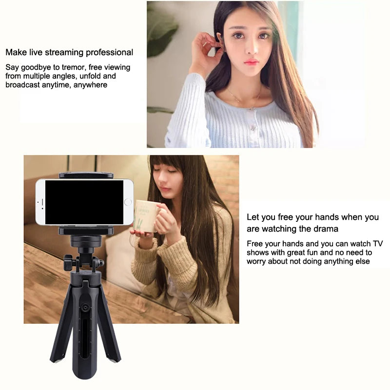 Mini Phone Tripod & Selfie Stick | 360° Adjustable Stand Phone Tripod Stand QXL