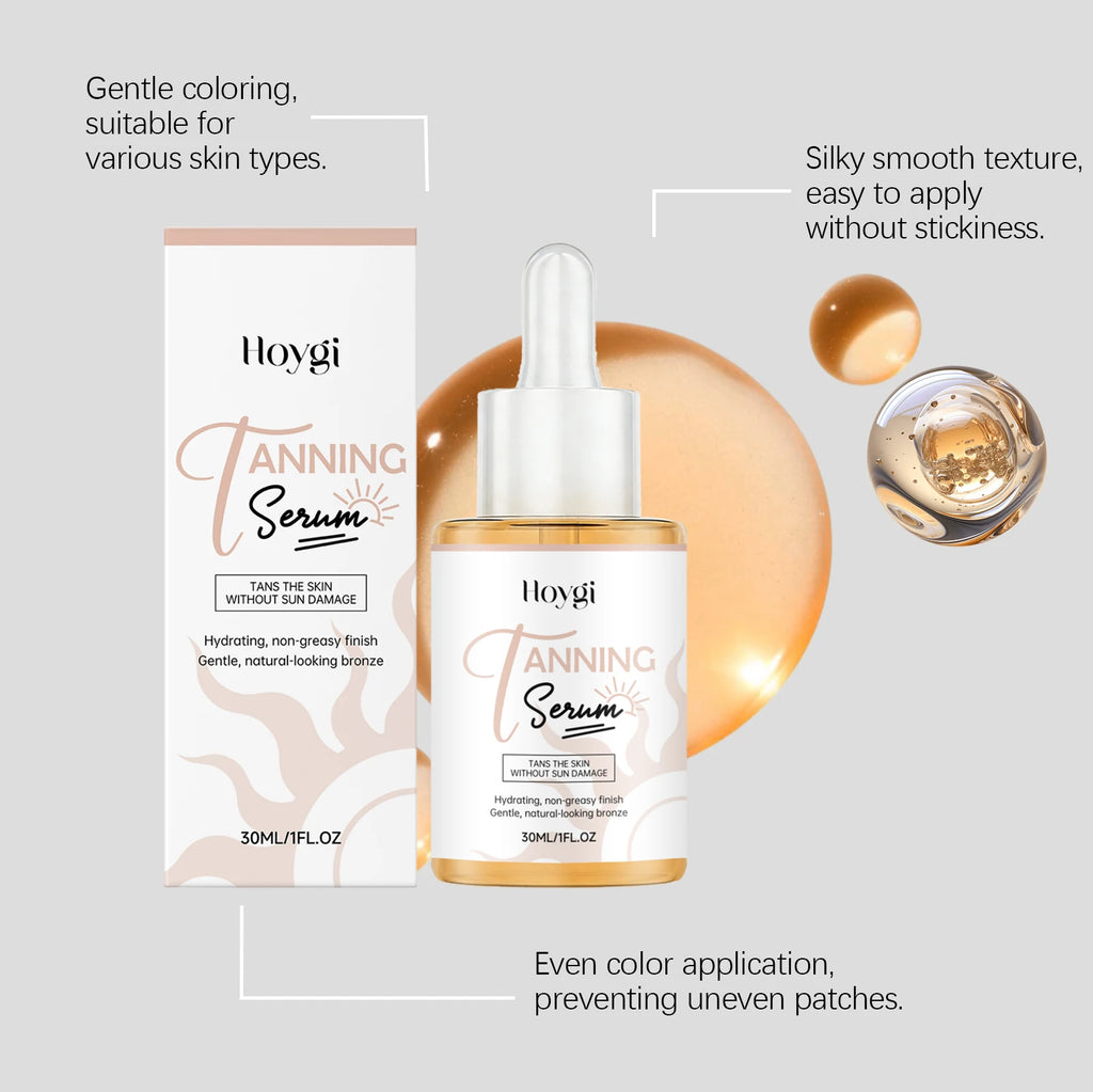 Hoygi Self Tanning Serum – Streak-Free Sunless Bronzer 30ml Self Tanning Serum QXL