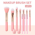 KOSSHOW 12-Piece Makeup Brush Set | Face & Eye Cosmetic Kit Makeup Brush Set QXL Pink
