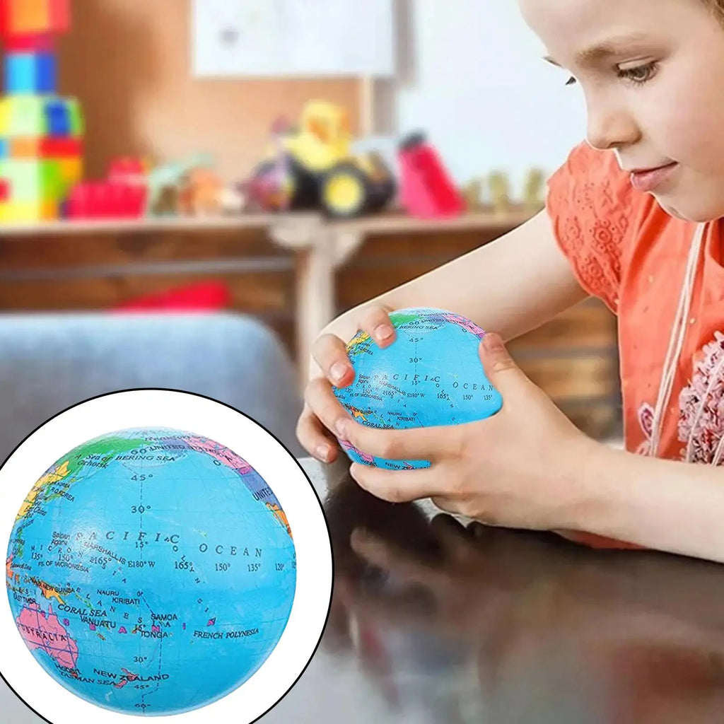 Mini Earth Globe Squeeze Ball | Foam Fidget Toy & Fun Gift Foam Fidget Squeeze Ball QXL