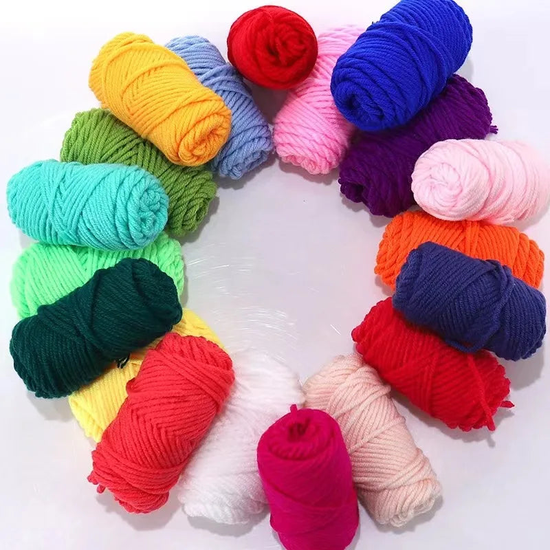 10-Color Kids DIY Knitting Wool Kit | Acrylic Yarn Craft Set Kids Craft Yarn Kit QXL