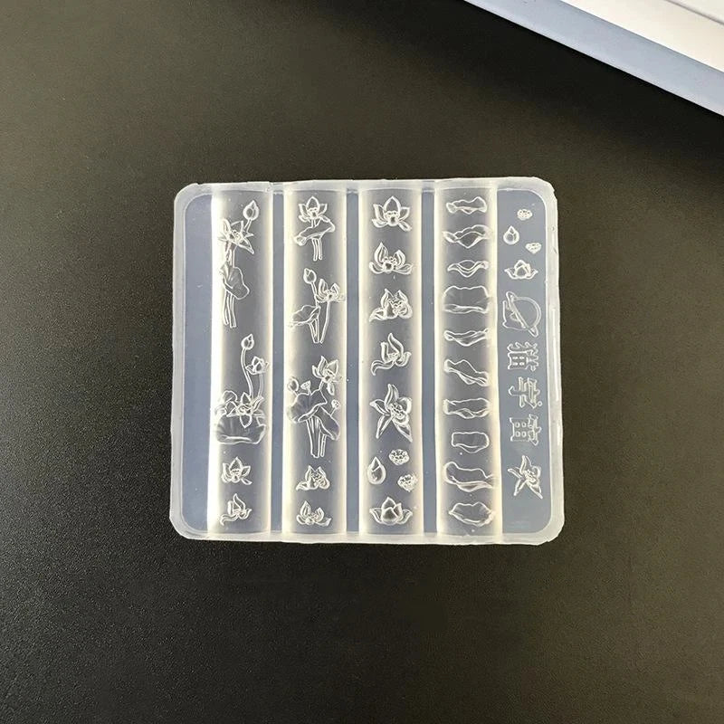 3D Lotus Flower Silicone Nail Art Mold | DIY Nail Charms Nail Art Mold QXL