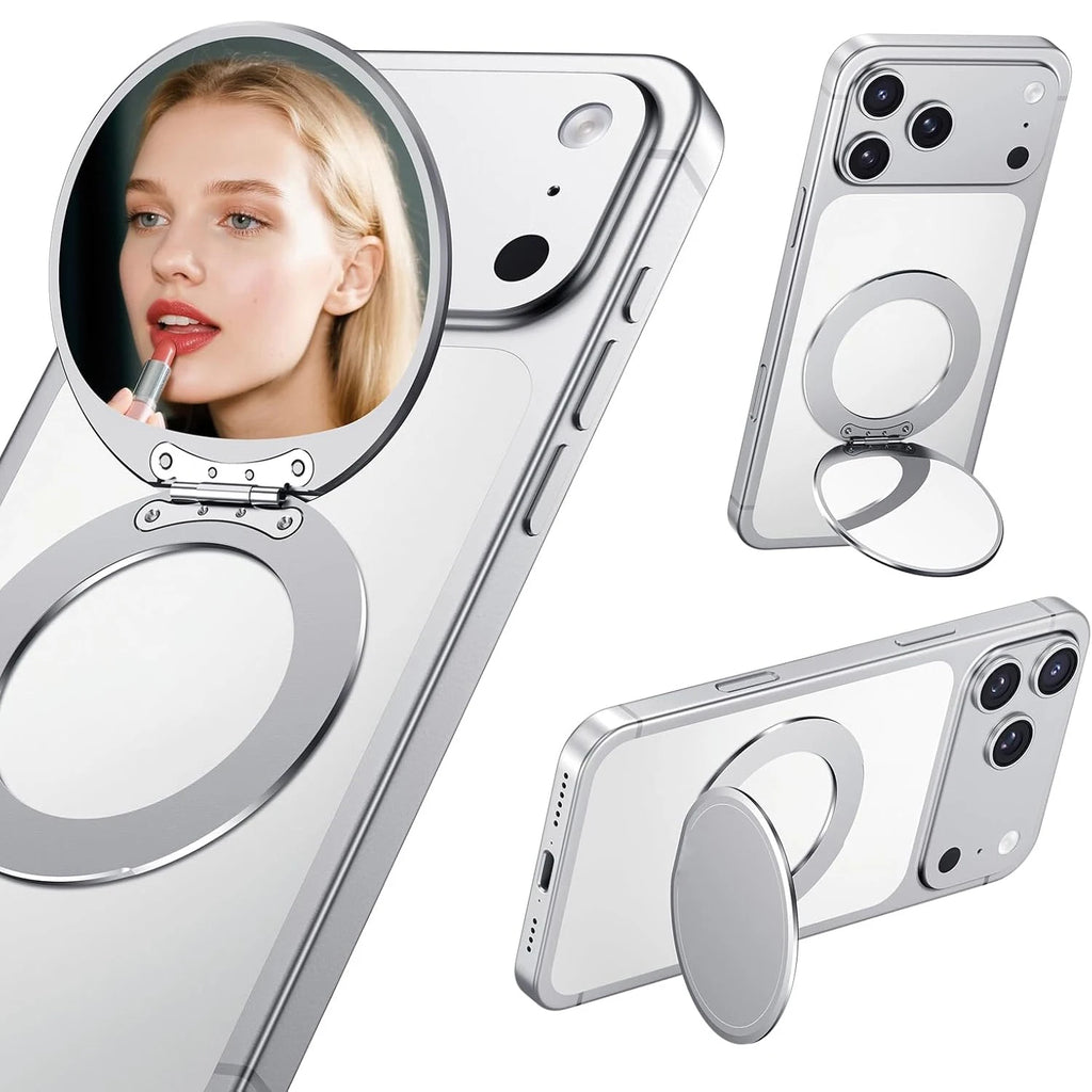 Magnetic Selfie Mirror with Kickstand – Slim Phone Mirror Makeup Mirror QXL