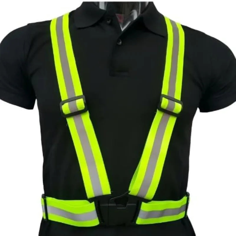 Reflective Safety Vest | High-Vis Adjustable Running & Cycling Reflective Safety Vest QXL