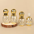10ml Gold Heart Roll-On Perfume Glass Bottle | Golden Ball Cap Roll-On Perfume Bottle QXL 1pc Random pattern