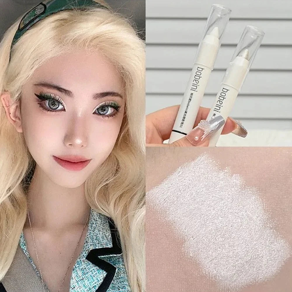 Pearlescent Highlighter Eyeshadow Pencil | Long-Lasting Shimmer Eyeshadow Pencil QXL