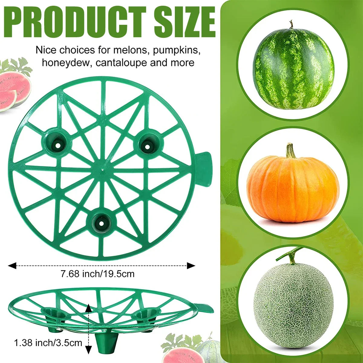 2-Pack Fruit Support Trays for Watermelon, Melon & Pumpkin Garden Fruit Support Tray QXL