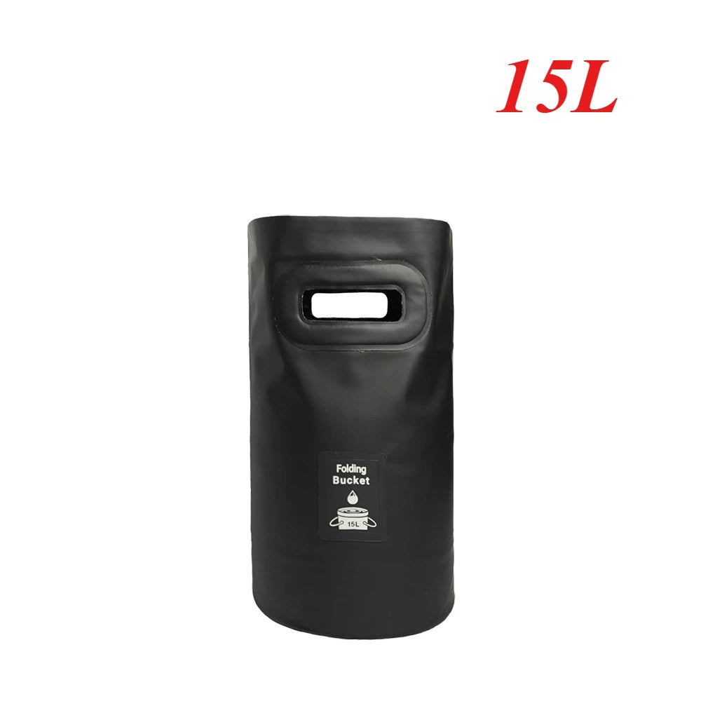 Collapsible Water Bucket 15L/20L | Camping & Outdoor Use Collapsible Water Bucket QXL 15L Black