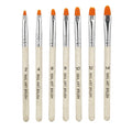 7-Piece UV Gel Nail Art Brush Set | Gold Glitter Handles Nail Art Brush Set QXL Light Grey