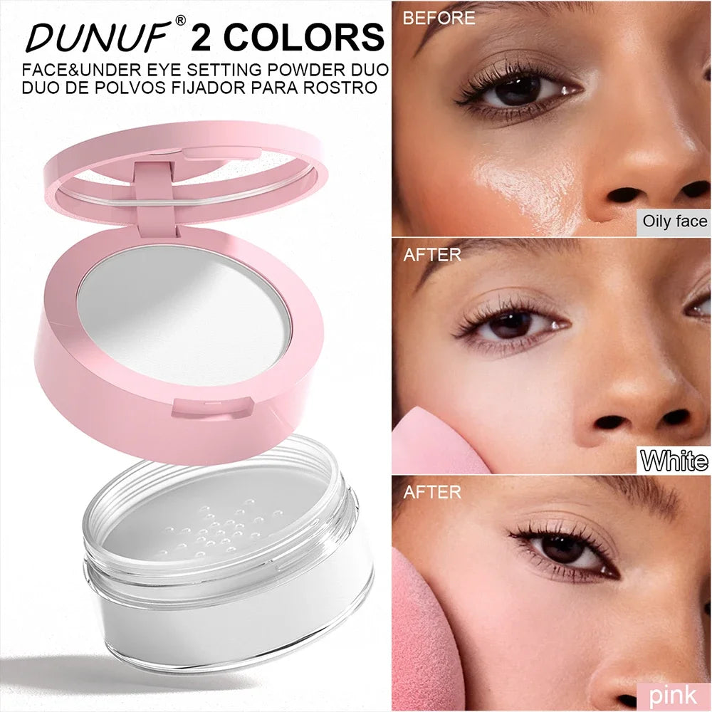 DUNUF 2-in-1 Setting Powder | Oil Control Matte Finish Setting Powder QXL