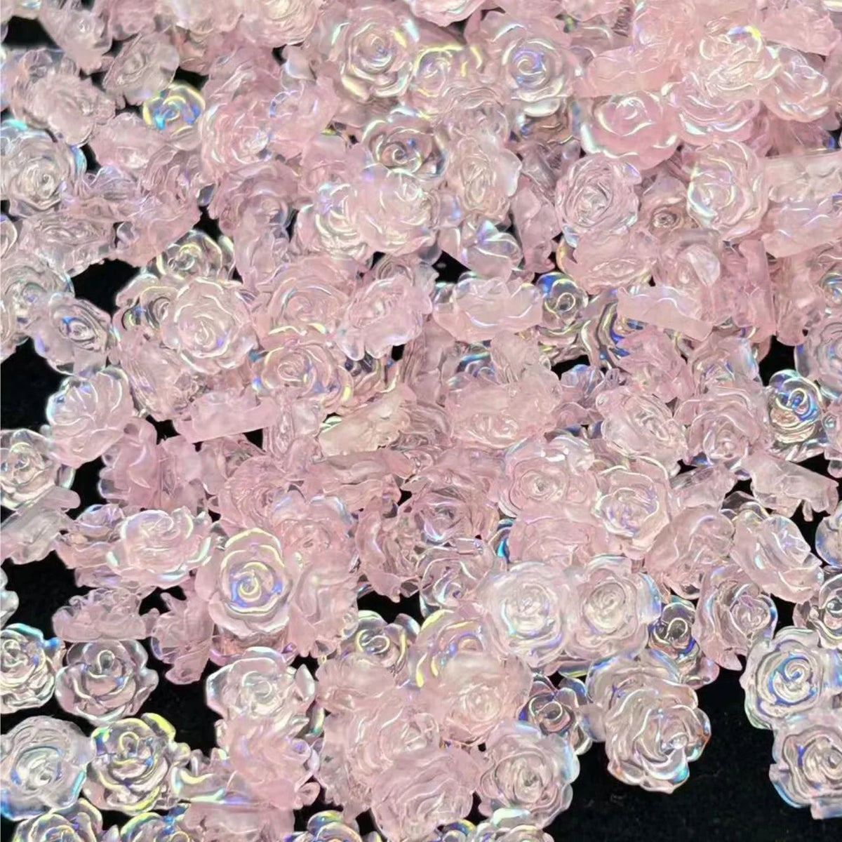 20-Pc 3D Aurora Camellia Nail Charms | Kawaii Resin Flowers 3D Nail Charms QXL