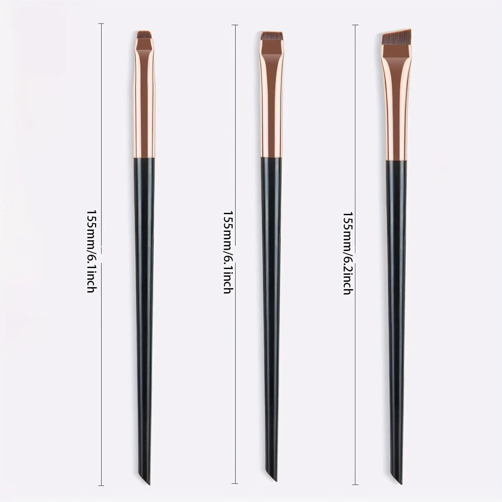 3-Piece Eye Makeup Brush Set | Eyeliner, Brow & Shadow Eye Makeup Brush Set QXL