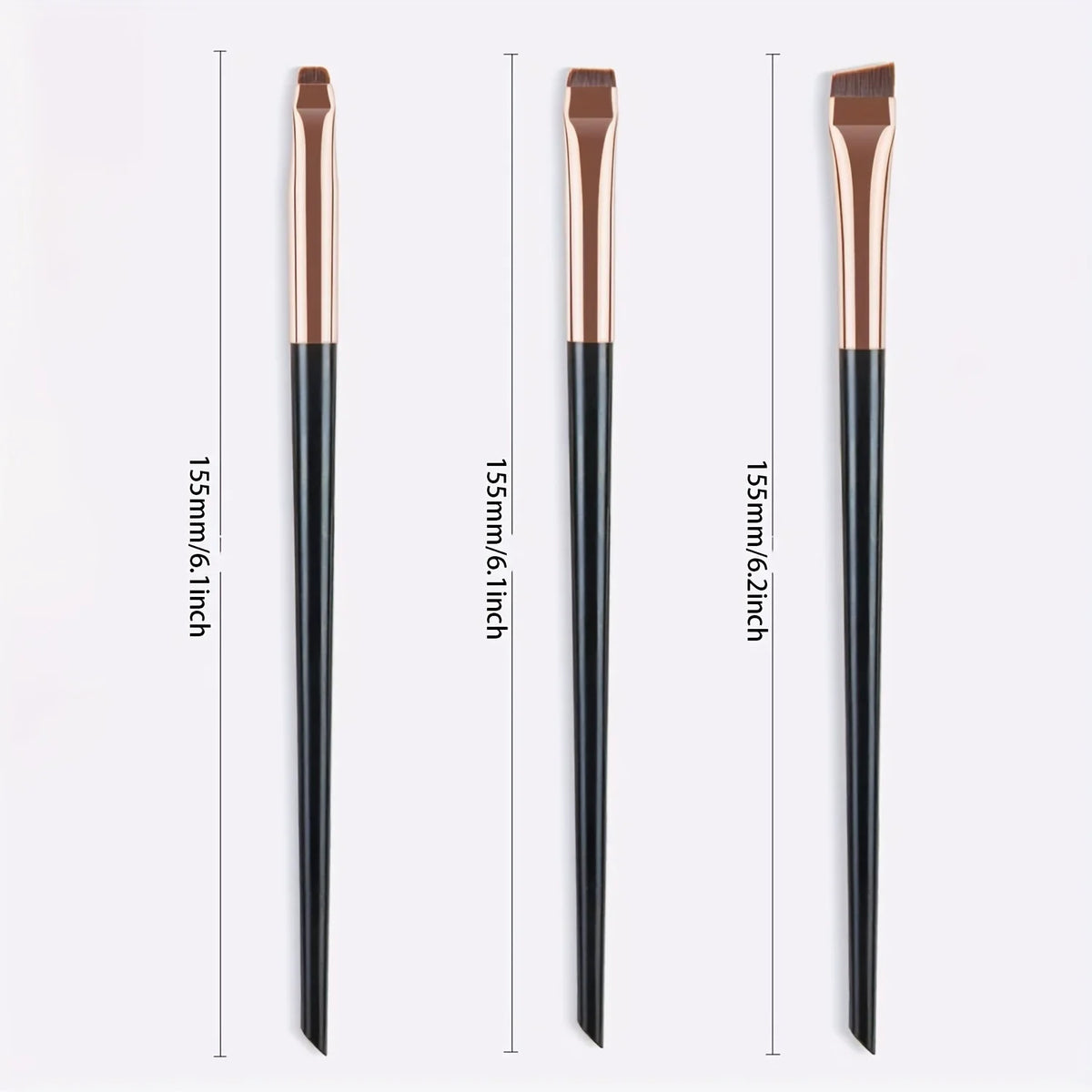 3-Piece Eye Makeup Brush Set | Eyeliner, Brow & Shadow Eye Makeup Brush Set QXL