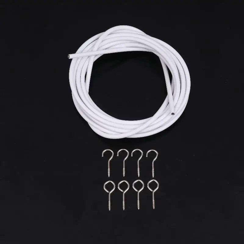Curtain Spring Wire 2–6m with Hooks & Eyes | Net Curtain Cable Curtain Spring Wire QXL