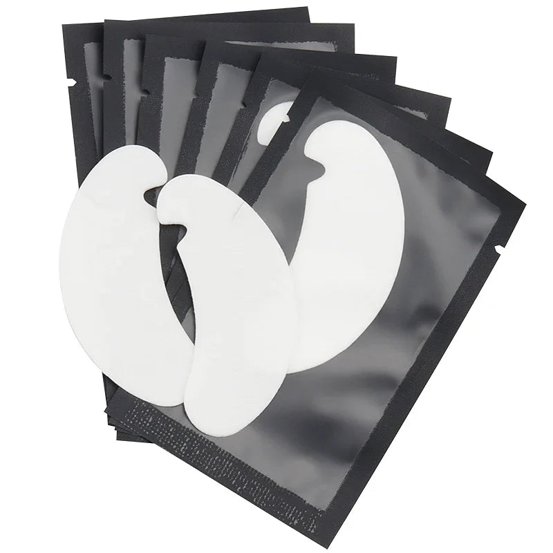 100/200-Pair Under Eye Gel Pads for Eyelash Extensions Eyelash Extension Pads QXL A0023-50pairs Black