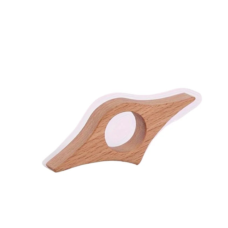 Polished Wooden Thumb Bookmark | One-Handed Page Turner Wooden Thumb Bookmark QXL Brown
