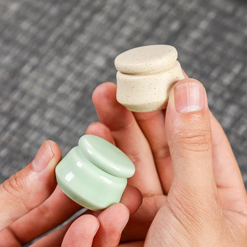 5ml Mini Ceramic Jar | Face Cream & Solid Perfume Pot Cosmetic Ceramic Jar QXL