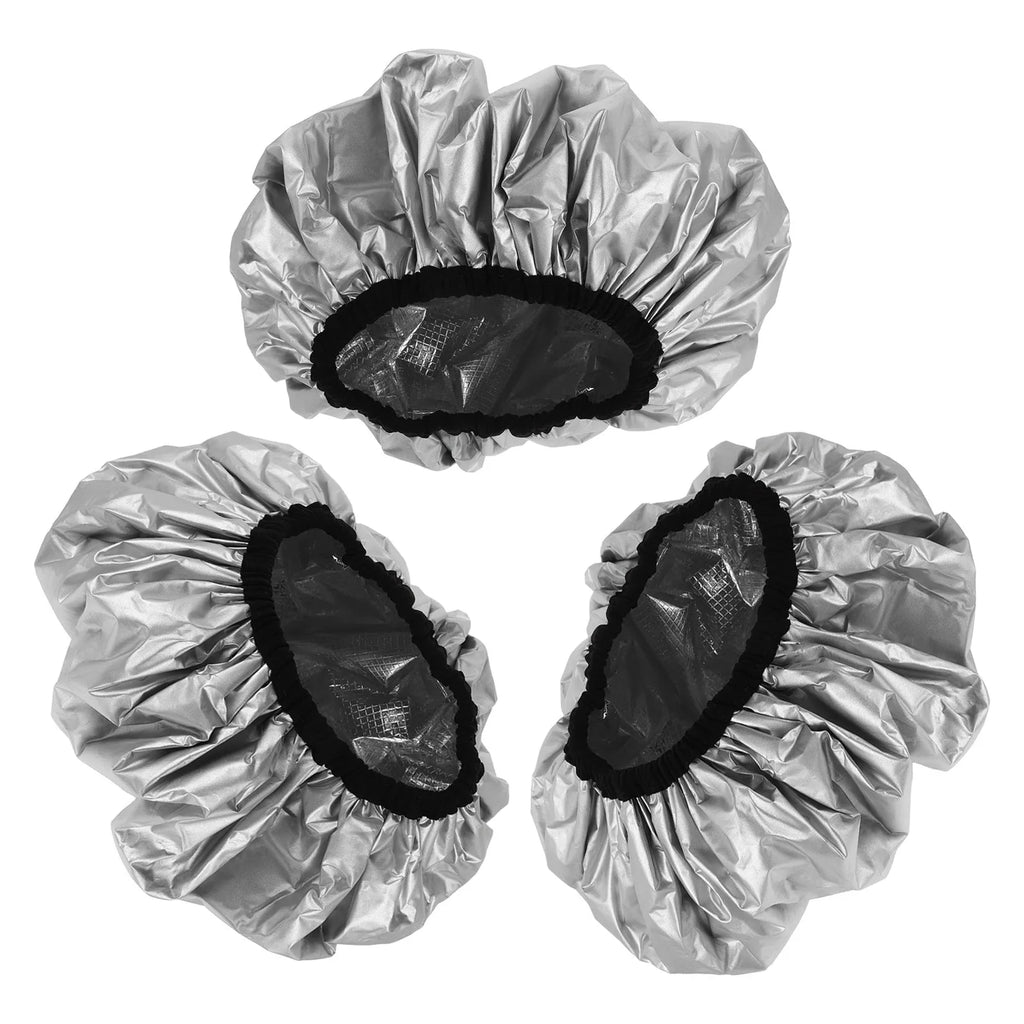 3-Pack Foil Hair Conditioning Cap | Deep Treatment Shower Cap Hair Conditioning Cap QXL