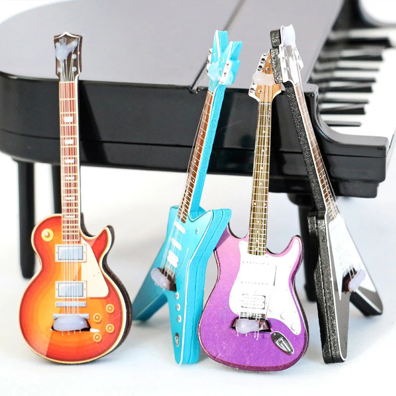 1:12 Scale Dollhouse Miniature Guitar | Musical Instrument Decor Dollhouse Miniature QXL