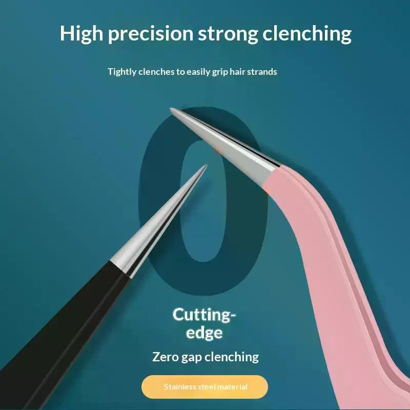 Stainless Steel Eyelash Extension Tweezers – Curved & Straight Eyelash Tweezers QXL