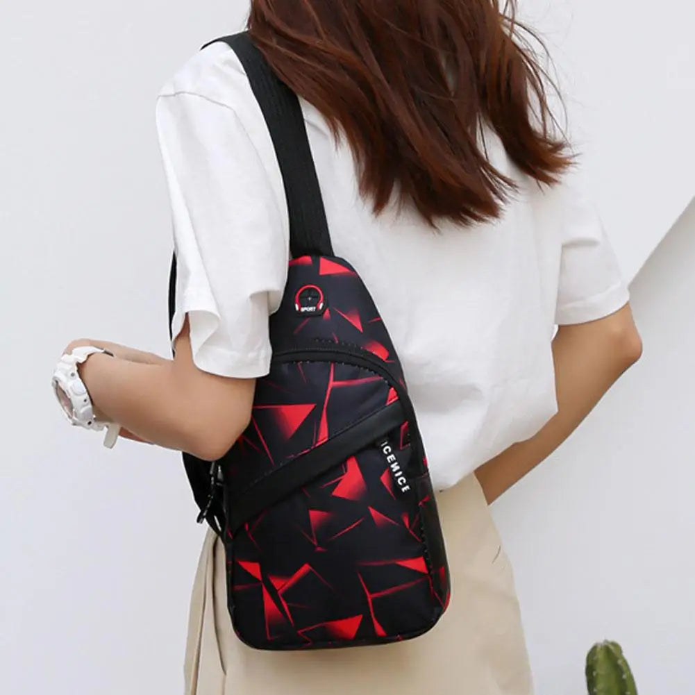 Oxford Crossbody Chest Bag | Large Capacity Unisex Sling Pack Crossbody Chest Bag QXL