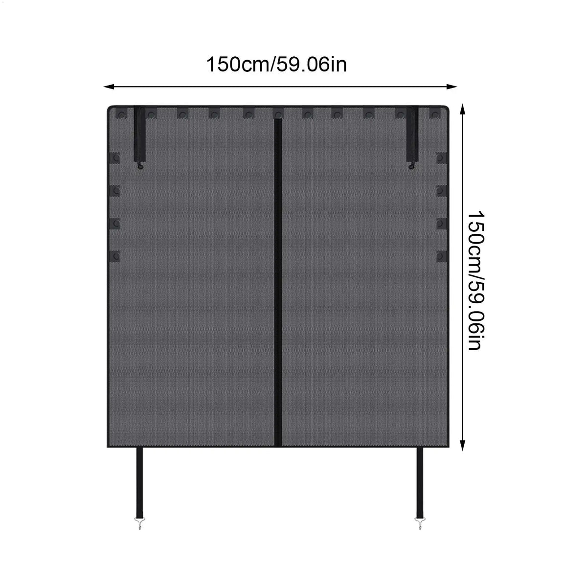 59x59" Magnetic Tailgate Mesh Screen – UV & Privacy Shield Tailgate Mesh Screen QXL