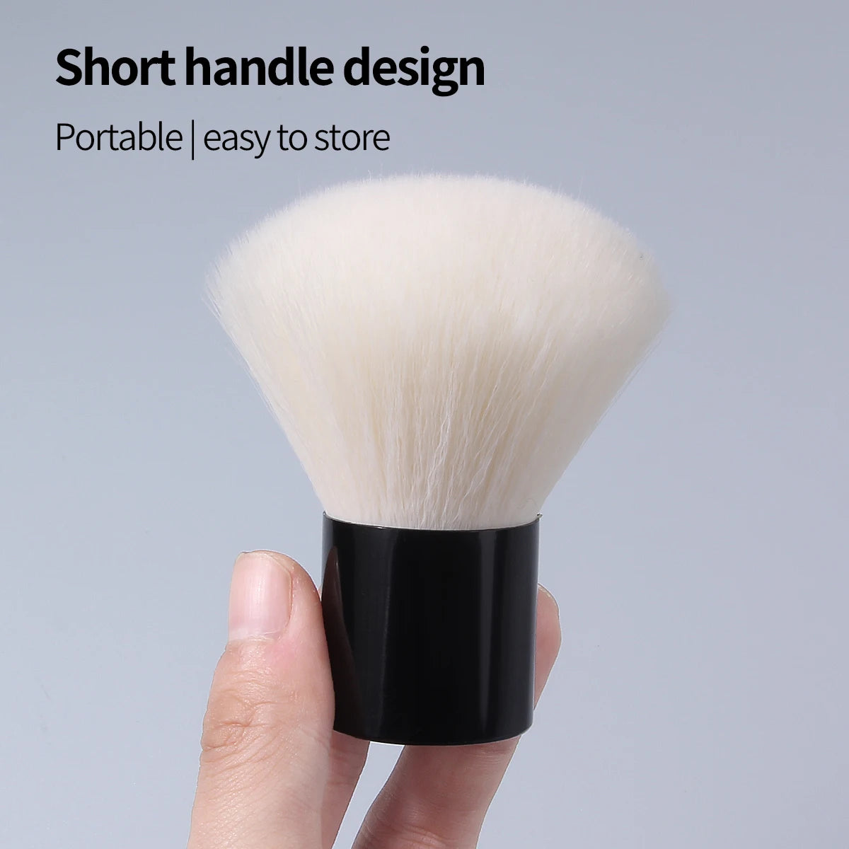 Mushroom Nail Dust Brush – Soft Nylon & Aluminum Handle Nail Dust Brush QXL