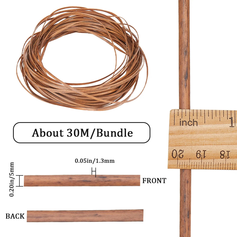 5mm x 30m Plastic Rattan Weaving Strip | Wicker Repair Kit Rattan Weaving Strip QXL AECH04-05000