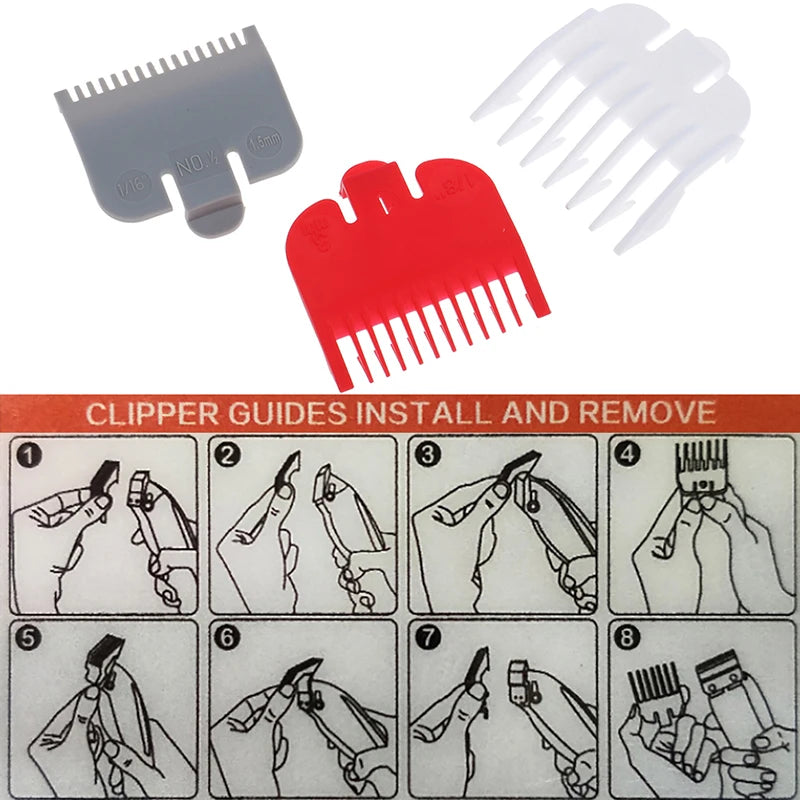 3-Pack Hair Clipper Guide Combs 1.5/3/4.5mm for Wahl Clipper Guide Combs QXL