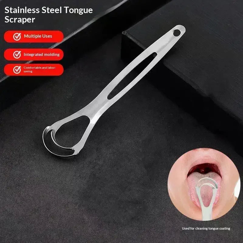 Stainless Steel Tongue Scraper | Fresh Breath Oral Care Tool Tongue Scraper QXL Default Title