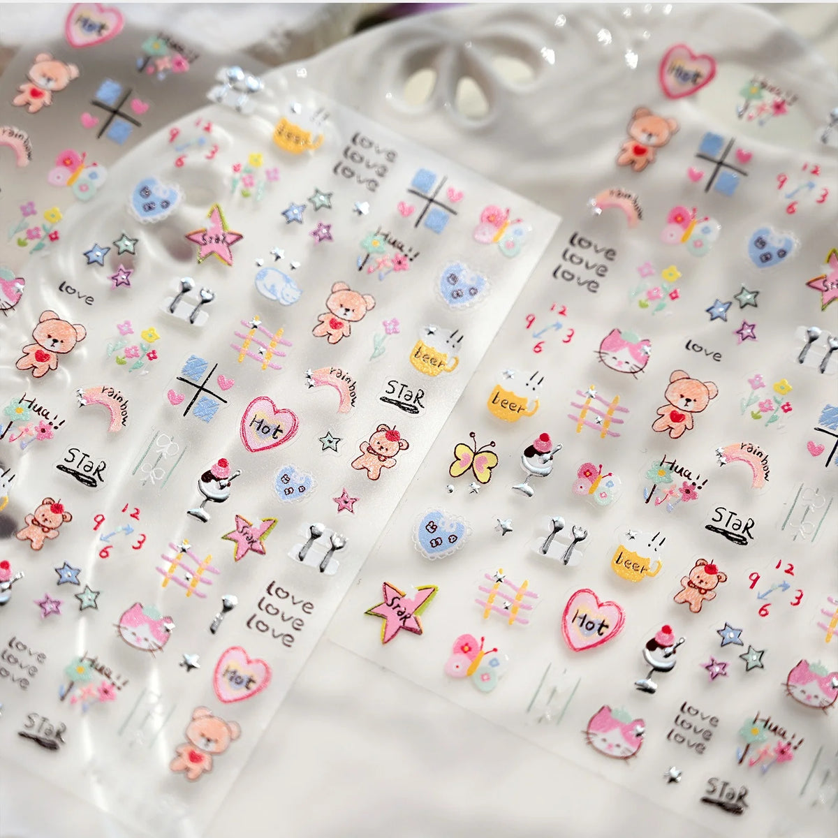 5D Nail Art Stickers – Cute Animal & Fun Design Decals Nail Art Stickers QXL