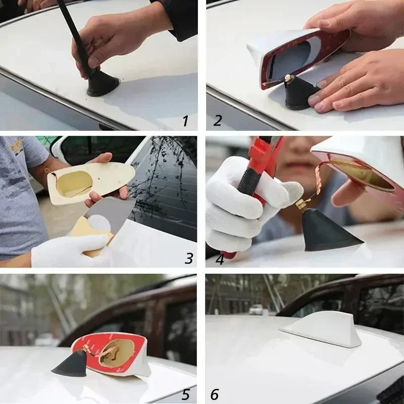 Universal Shark Fin Car Roof Antenna – 6 Styles, FM/AM Car Roof Antenna QXL