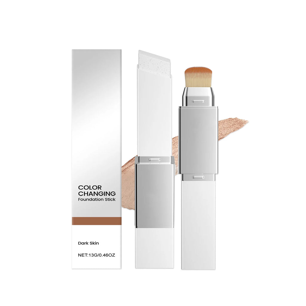 2-in-1 Color-Changing Foundation Stick with Detachable Brush Foundation Stick QXL
