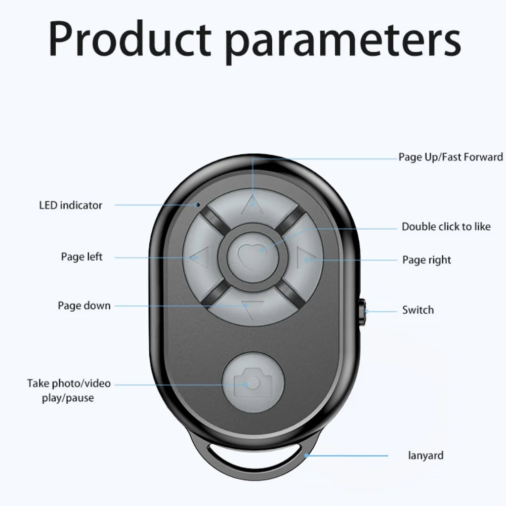 Bluetooth Wireless Shutter Remote for iPhone & Android Bluetooth Camera Remote QXL